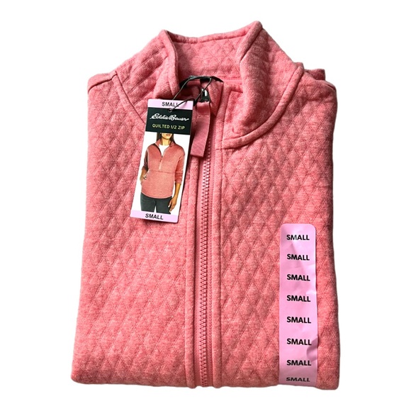 NWT Eddie Bauer Ladies Quilted Half Zip Pullover Size Small - Picture 9 of 9